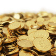 Golden Bitcoin background