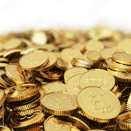Illustration: Golden Bitcoin background Golden Bitcoin background