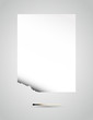 Match & Sheet of paper. Vector background