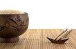 wooden bowl with rice