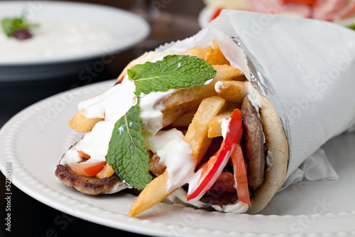 Photo: Greek Gyro Pita Wrap Greek Gyro Pita Wrap