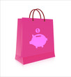 Vektor: Einkaufstasche_Sparen_pink Einkaufstasche_Sparen_pink