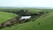 Lake and Hills. Timelapse.