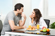 Beautiful Couple Having Breakf...