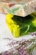 Handmade soap and dry heather