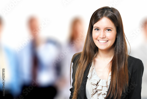 Photo: Businesswoman with her team Businesswoman with her team