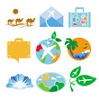Collection of vector logos for travel agencies