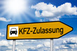 Schild mit KFZ-Zulassung