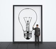 man drawing lamp