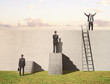 Photo: man and ladder man and ladder
