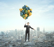 businessman flying