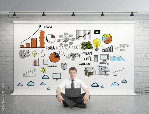 Photo: business strategy on poster business strategy on poster