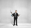 businessman with four arms