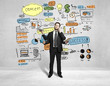 business concept on wall