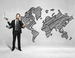 world map on wall