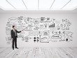 man pointing at business concept