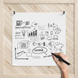 hand drawing business strategy