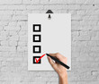 checklist on poster