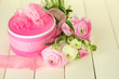 Ranunculus (persian buttercups) and gift,