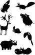 Vector: Set of funny animals Set of funny animals