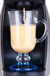 Layered coffee close up