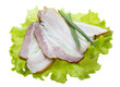 Bacon with salad leaves