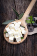 Fresh feta dices
