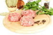 Raw meatballs with spices