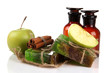 Hand made soap and ingredients for soap making, isolated