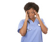 Photo: nurse having a headache nurse having a headache