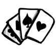 Game cards fast doodle sketch