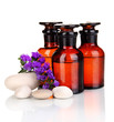 Medicine bottles isolated on white