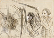 Illustration: The art of film: Working in film editing room The art of film: Working in film editing room