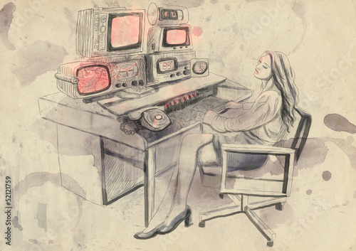 Illustration: The art of film: Working in film editing room The art of film: Working in film editing room