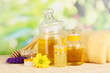 Fragrant honey spa with oils and honey