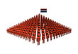 Pyramid of abstract people with Netherlands flag illustration