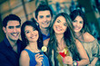 Group of friends going out