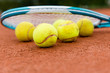 Tennis racket with ball