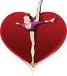 Beam Gymnast in Heart
