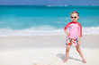Little girl at tropical beach