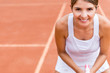 Woman playing tennis