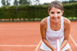 Woman playing tennis