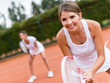 Tennis players playing doubles