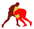 Vector: Rugby Driving Into Tacle Cushion Isolation Rugby Driving Into Tacle Cushion Isolation