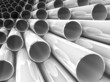3D chrome tubes - high technology background.