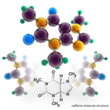 Illustration: Molecule structure of caffeine Molecule structure of caffeine