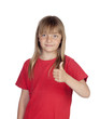 Photo: Adorable little girl saying Ok Adorable little girl saying Ok