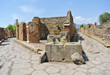 A fork in the road at Pompeii (Italy). UNESCO World Heritage Sit
