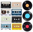 music audio tape vynil vinyl vintage