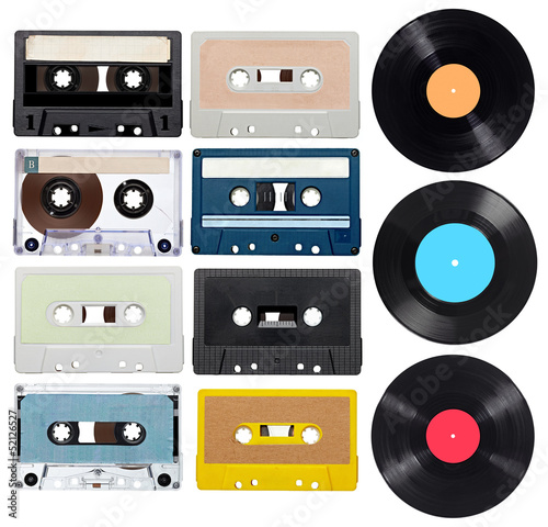 Photo: music audio tape vynil vinyl vintage music audio tape vynil vinyl vintage